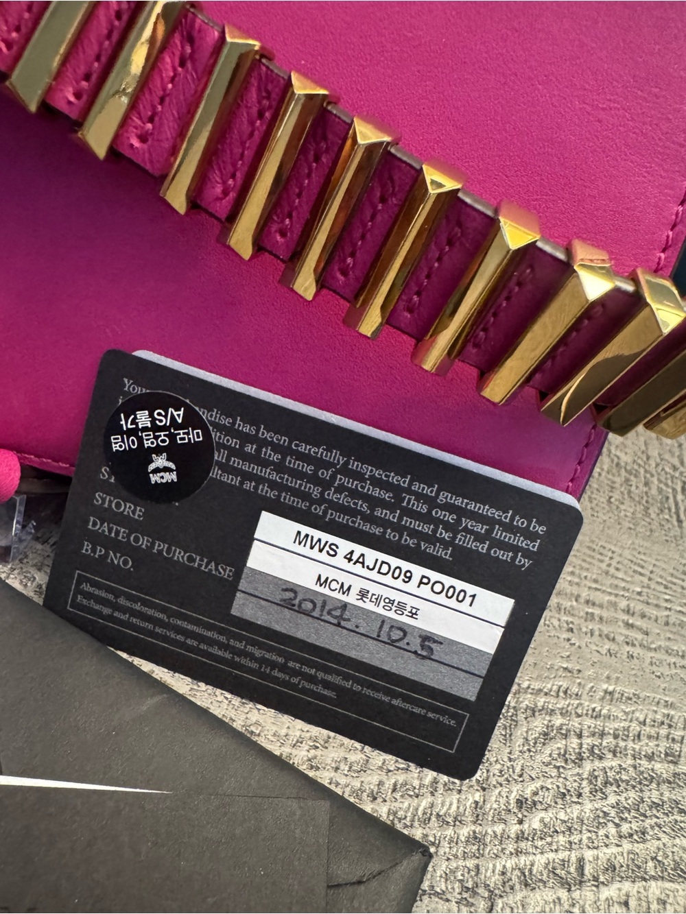MCM Authentic Pink Leather Gold Tone Metal Accents Shoulder Strap & Crossbody - Picture 5 of 16